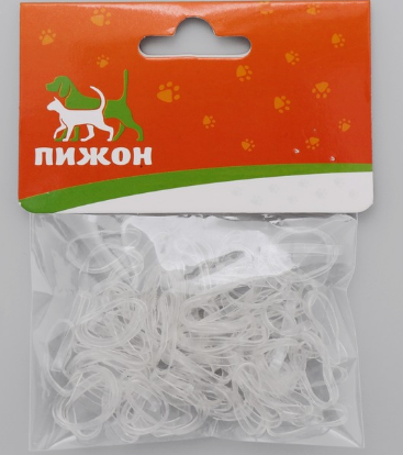 Резинки для животных повышенной прочности, набор 100 шт, прозрачные   3608857