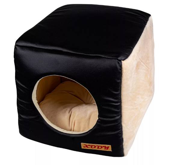 Куб (кожа черн/мех беж) №2