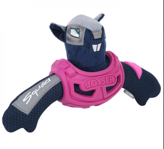 Игрушка для собак JOYSER Sguad Белка в броне с пищалкой Розовая