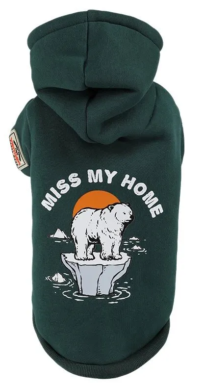 Толстовка с капюшоном для собак, утепленная, цвет зеленый, размер S, арт. POCT_GS