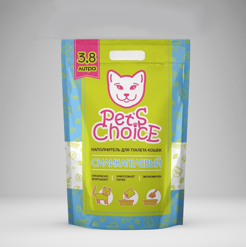 Силикагелевый наполнитель "Pets choice" кристалл-шарики (3,8 литра)