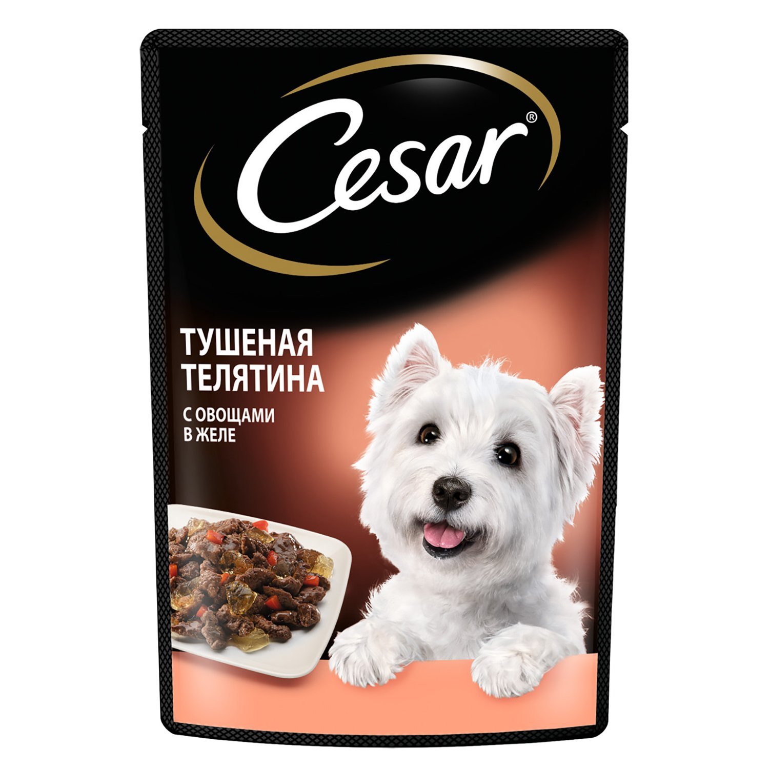 Корм д/соб пауч Cesar тушен.телятина с овощами 28*85г