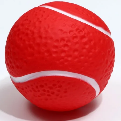 Игрушка пищащая "Теннисный мяч" для собак, 7,5 см, красная 7471576