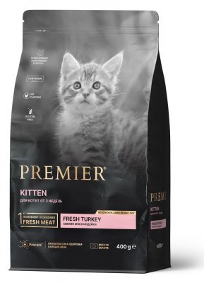 Premier Cat Turkey KITTEN (Свежая индейка для котят) 400 г
