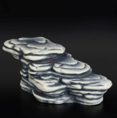 Аквадекор-грот для аквариума К-26с Камень для черепах(серый)