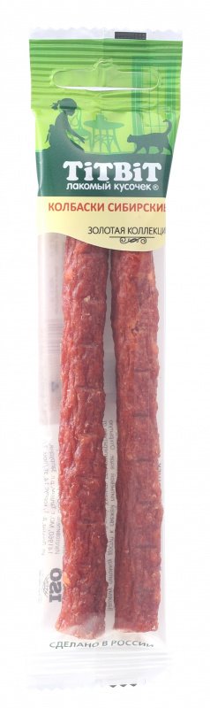 ЛАКОМСТВО "TITBIT" КОЛБАСКИ СИБИРСКИЕ Д/КОШЕК ЗОЛОТАЯ КОЛЛЕКЦИЯ 021712