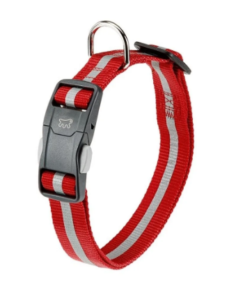Ошейник CLUB REFLEX C20/56 красный, со светоотражающей полоской