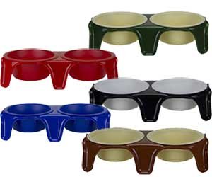 Подставка с мисками пласт. №С (2х0,5 л.)