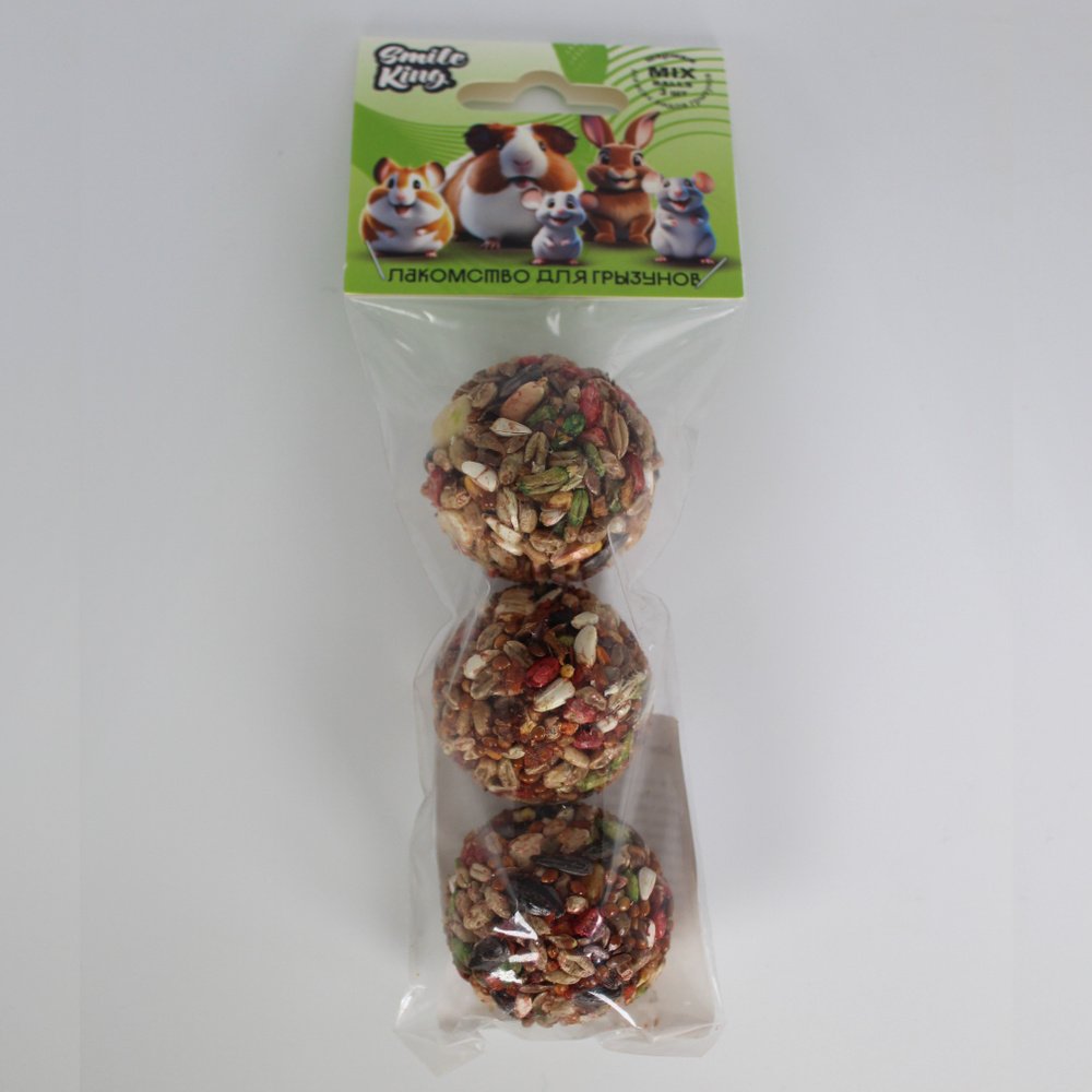 Лакомство для грызунов ШАРИКИ Smaile King 75гр