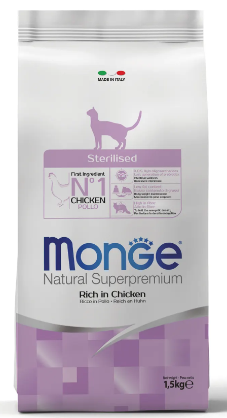 Monge Cat Sterilized корм для стерилизованных кошек 1,5 кг