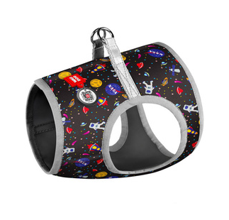 Шлея для собак мягкая WAUDOG Clothes c QR-паспортом светоотражающая XS1 B 24-27 см С 18-20см