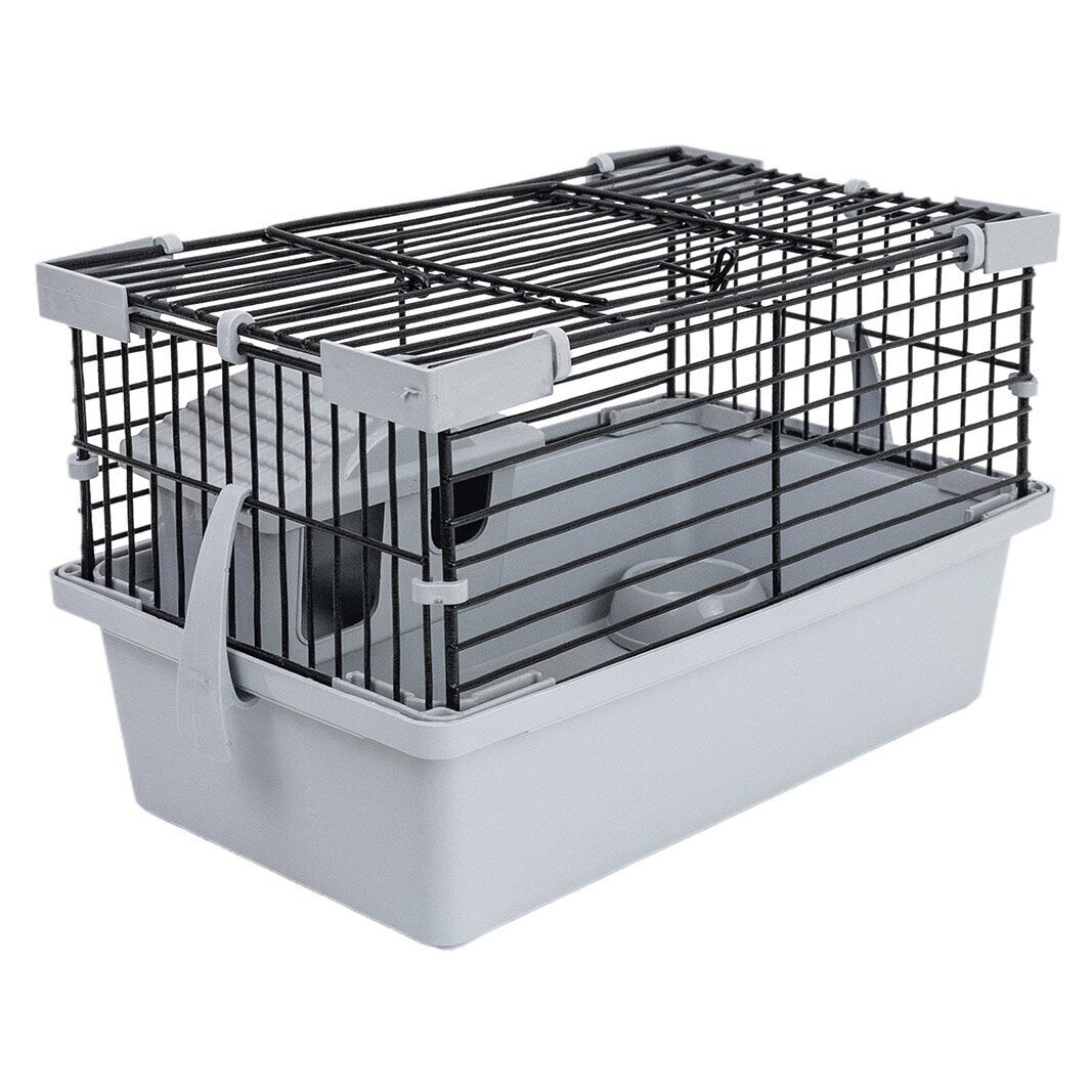 ECO Клетка-мини д/мелких грыз.,складн.,шаг прута до 9,5мм, 28*17*h16,4см (+домик;+миска;+колесо) све