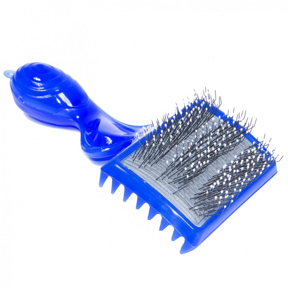 ЧЕСКА-ГРАБЛИ ПЛАСТМАССОВАЯ БОЛЬШАЯ С КАПЛЕЙ ФИГУР РУЧКА