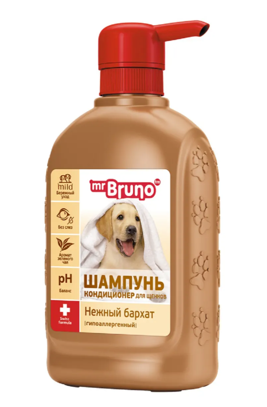 Mr.Bruno: шампунь № 6 "Нежный бархат" д/щенков, 350мл