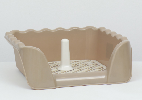 Туалет для собак с высокими бортами 43/43/15см Бежевый