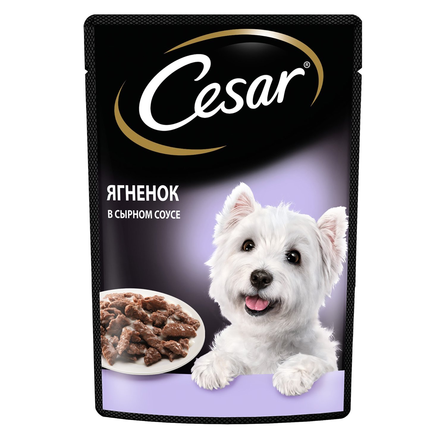 Корм д/соб пауч Cesar ягненок в сырн.соусе 28*85г