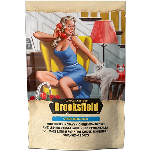 Бруксфилд пауч д/стер.кош Индейка в соусе 85гр