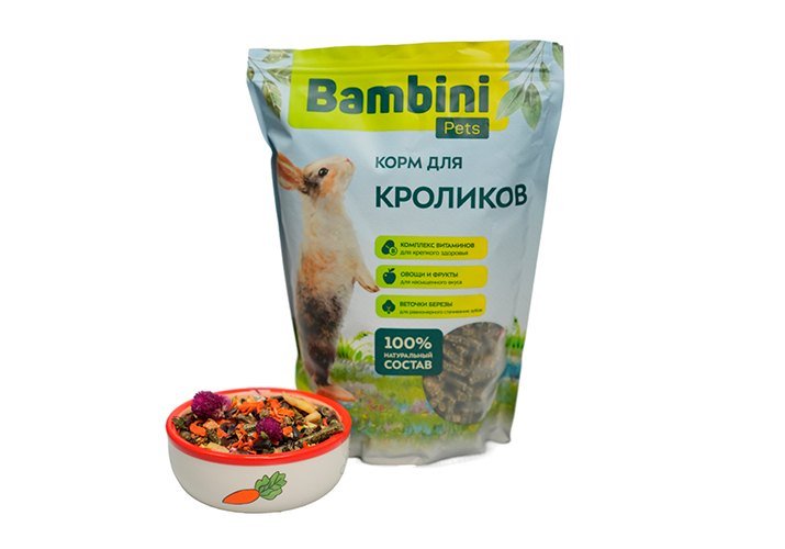 Корм Bambini Pets для кроликов, 800 г