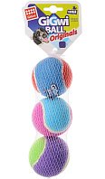 75339 Игрушка для собак Три мяча с пищалкой 4,8см, серия GiGwi BALL Originals, GiGwi