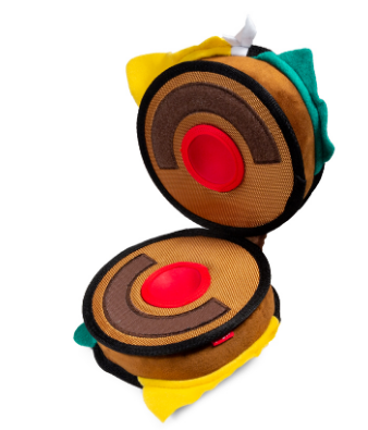 75523 Игрушка для собак Гамбургер для тритсов с пищалкой 18см серия