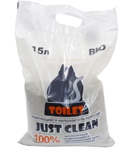 Комкующийся бентонит 15 л Just Clean