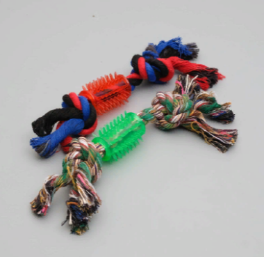 Игрушка тренировочная канатная Зубочистка 65г,микс цветов  769121