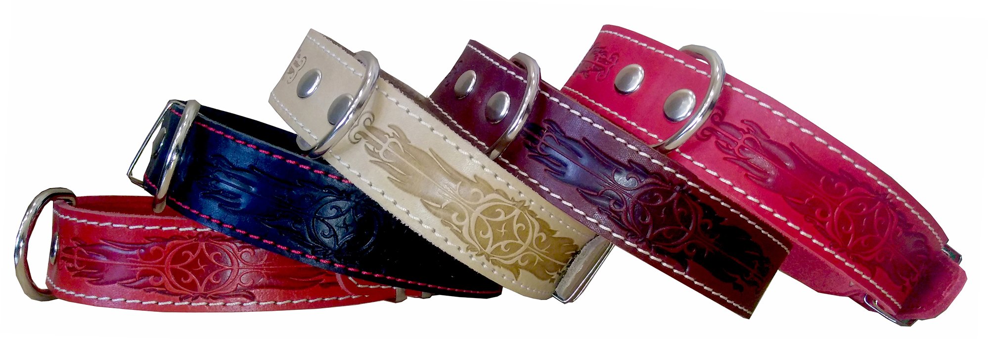 Ошейник 35 короткий тисненый