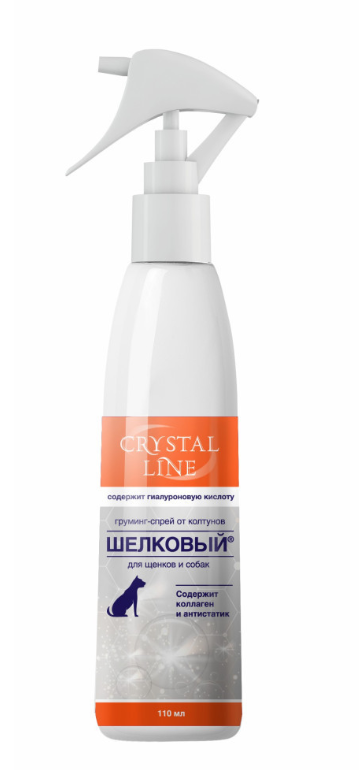 ГРУМИНГ-СПРЕЙ "CRYSTAL LINE ШЕЛКОВЫЙ" Д/СОБАК И ЩЕНКОВ 110мл ОТ КОЛТУНОВ 3491