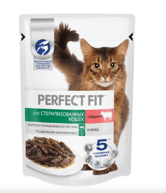 PERFECT FIT пауч д/стер.кош с говядиной 75г