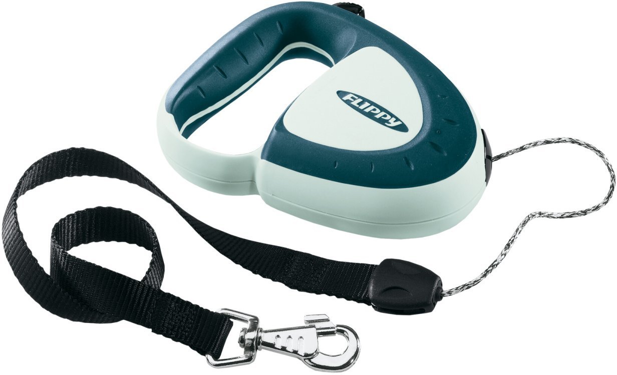 Рулетка (Ferplast) "Flippy DeLuxe" шнур 3м до 12кг черн/бел