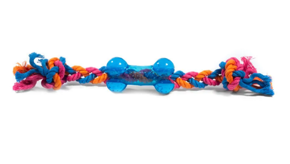 Игрушка для собак Косточка на веревке резиновая малая 26см, серия CATCH & FETCH, GiGwi