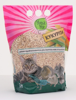 Наполнитель "Зверьё моё" Кукурузный 1,5кг