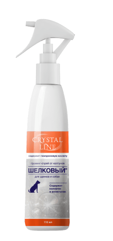 ГРУМИНГ-СПРЕЙ "CRYSTAL LINE ШЕЛКОВЫЙ" Д/СОБАК И ЩЕНКОВ 110мл ОТ КОЛТУНОВ 3491