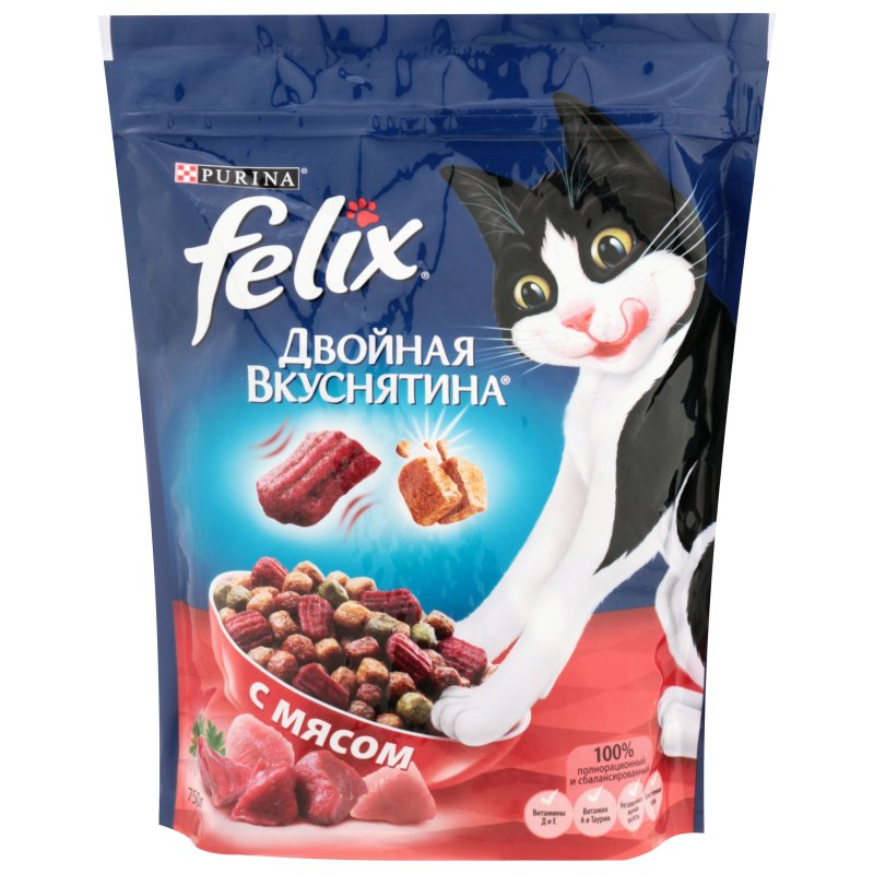 FELIX Двойная вкуснятина с мясом 600-750г