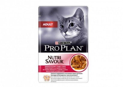 PRO PLAN для взрослых кошек с уткой в соусе 85 г