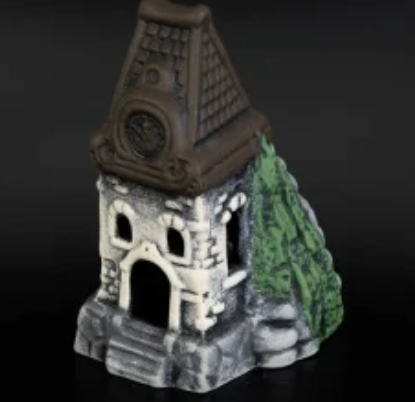 Аквадекор-грот для аквариума К-49сер Часовня серая