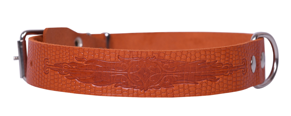 Ошейник 35 рептилия средний тисненый