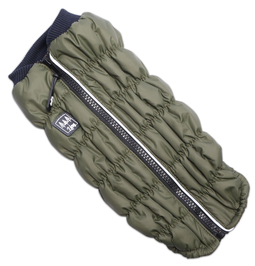 Жилетка для животных Lion, цвет: хаки LMK-519 (на гладкой подкладке) (Размер S (Длина спинки 29-31,