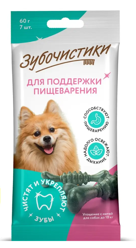 Зубочистики: "Мятные" д/собак мелких пород, 7шт*60г
