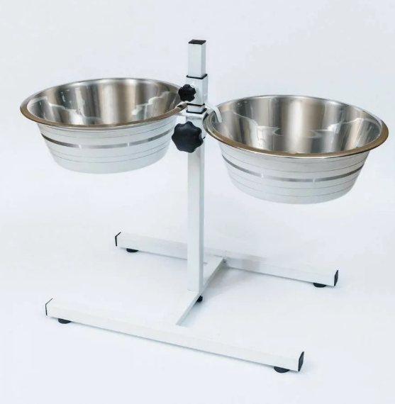 Подставка универсавльная "Doble Diner" 2,8л белые миски 3100(D)