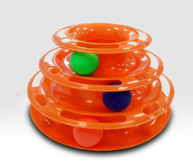 ИГРУШКА ИНТЕРАКТИВНАЯ Д/КОШЕК "ПИРАМИДА ТРЁХУРОВНЕВАЯ" СТ227