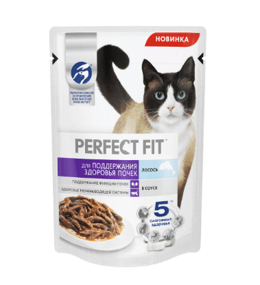 PERFECT FIT пауч для вз.кошек зд.почек лосось 75гр