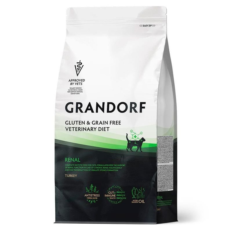 GRANDORF VETERINARY DIET TURKEY (Индейка) RENAL 400 г - полнорационный диетический сухой корм для ко
