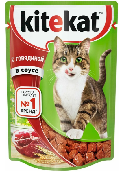 Китекат пауч Говяд в соусе 85г
