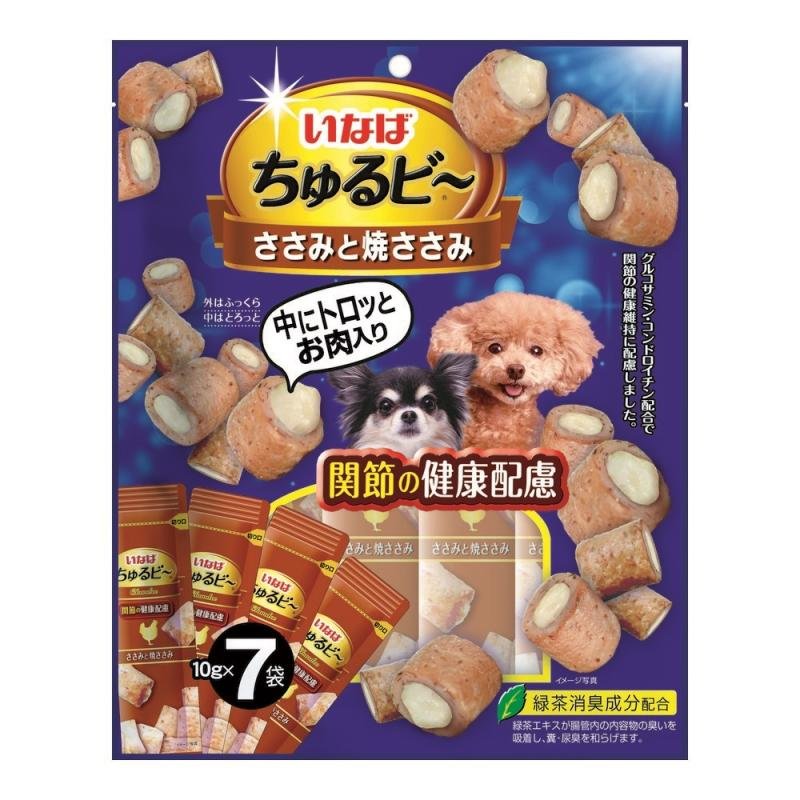 INABA Лакомство для собак Churu Bee Запеченные трубочки Куриное филе для суставов 10г