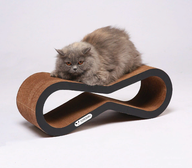 Когтеточка из картона Тумяу с картонным ободком Экватор черный