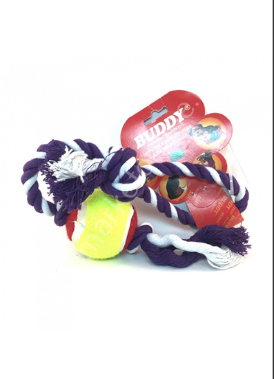 ИГРУШКА "МЯЧ ТЕННИСНЫЙ НА ВЕРЕВКЕ С КИСТОЧКОЙ" R1086 (К-Й)