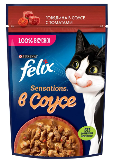 FELIX Sensations Соус Говядина Томат 75г
