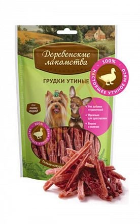 "ДЕРЕВЕНСКИЕ ЛАКОМСТВА" Д/СОБАК МИНИ-ПОРОД ГРУДКИ УТИНЫЕ 79711809