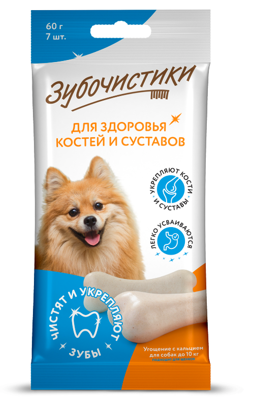 Зубочистики: "Кальциевые" д/собак мелких пород, 7шт*60г